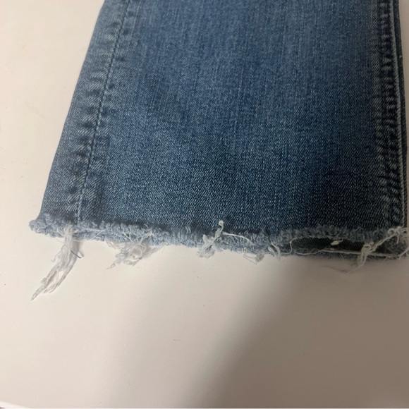 MOTHER Light Blue Mid Rise Dazzler Ankle Fray Jeans - Picture 12 of 14